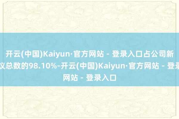 开云(中国)Kaiyun·官方网站 - 登录入口占公司新签协议总数的98.10%-开云(中国)Kaiyun·官方网站 - 登录入口