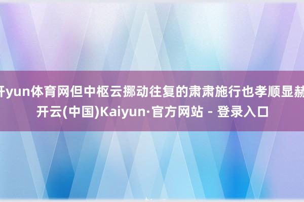 开yun体育网但中枢云挪动往复的肃肃施行也孝顺显赫-开云(中国)Kaiyun·官方网站 - 登录入口