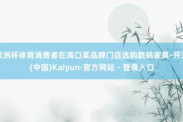 欧洲杯体育消费者在海口某品牌门店选购数码家具-开云(中国)Kaiyun·官方网站 - 登录入口