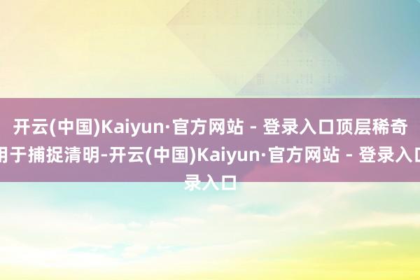 开云(中国)Kaiyun·官方网站 - 登录入口顶层稀奇用于捕捉清明-开云(中国)Kaiyun·官方网站 - 登录入口
