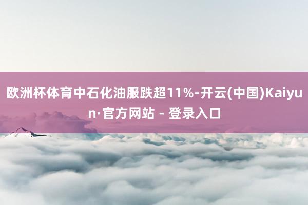 欧洲杯体育中石化油服跌超11%-开云(中国)Kaiyun·官方网站 - 登录入口
