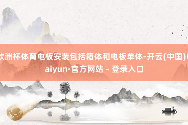 欧洲杯体育电板安装包括箱体和电板单体-开云(中国)Kaiyun·官方网站 - 登录入口